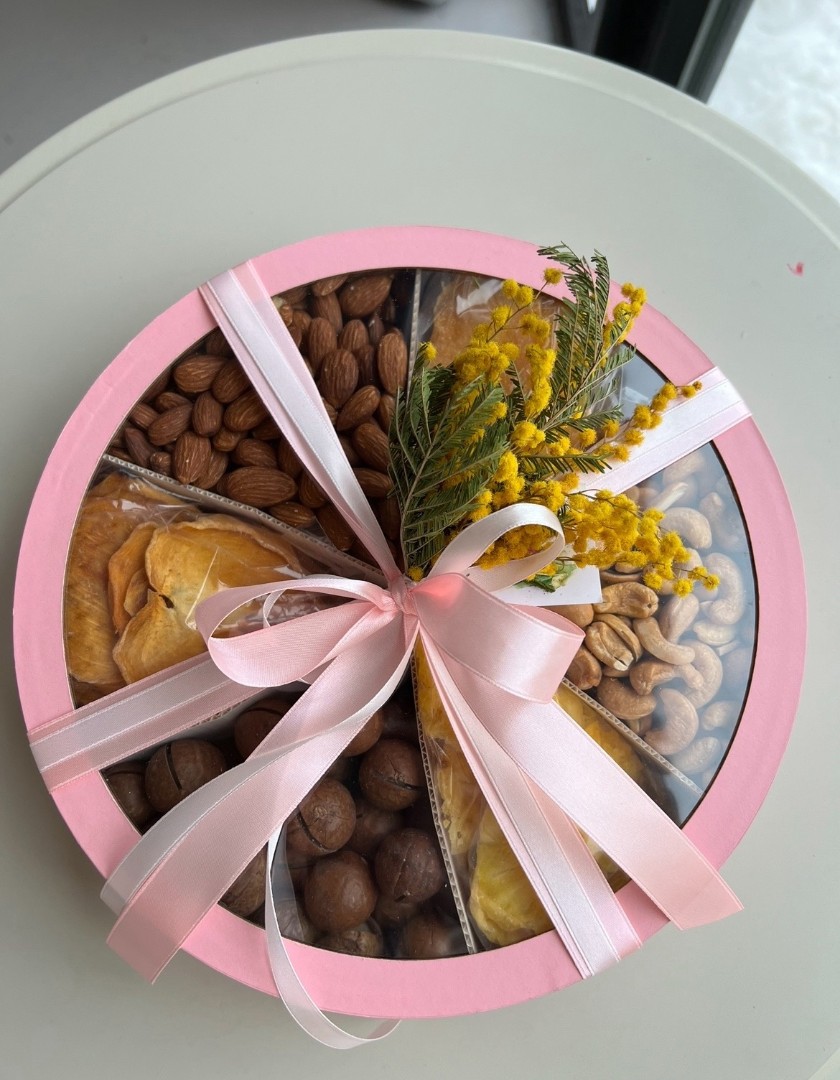 Набор орехово-фруктовый весенний XL розовый