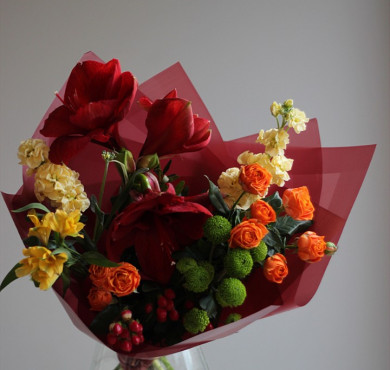 Букет с амариллисом