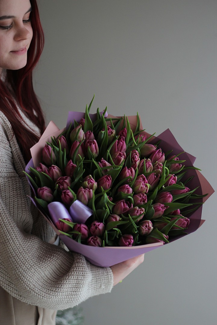 Букет тюльпанов Дабл прайс 35 шт.