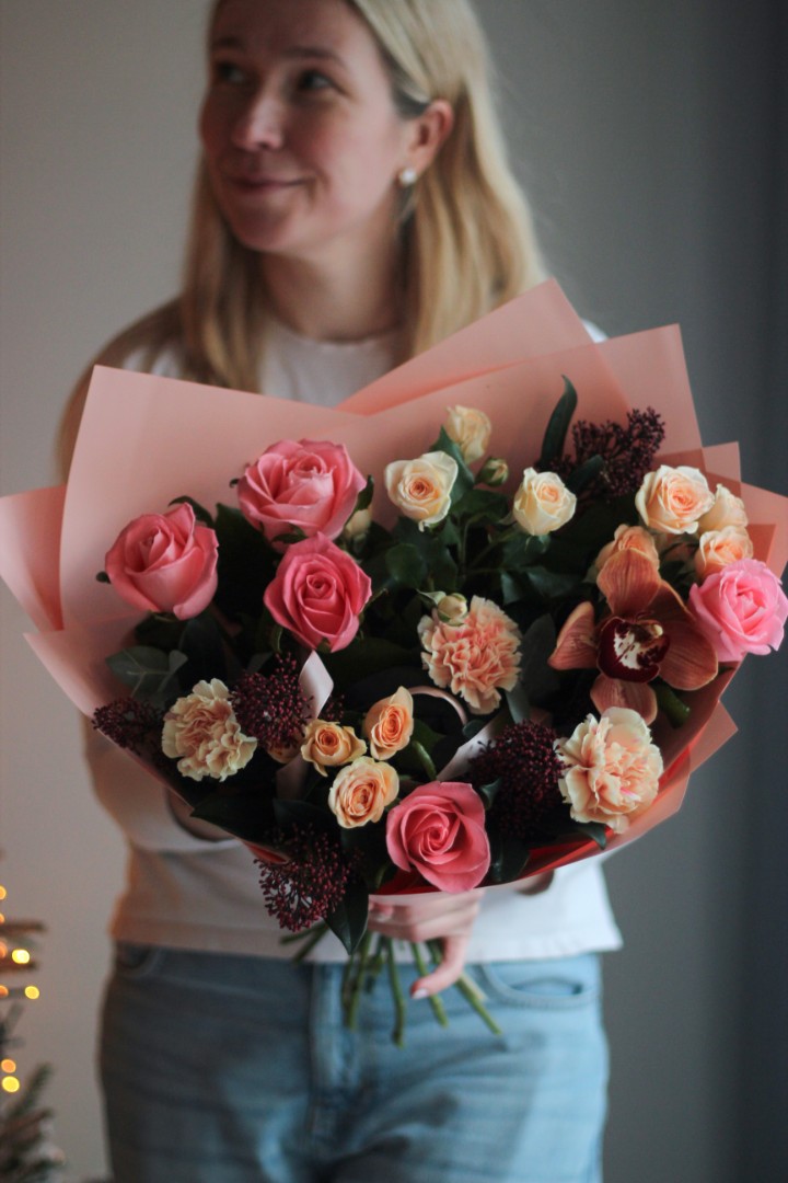 Букет с орхидеей 