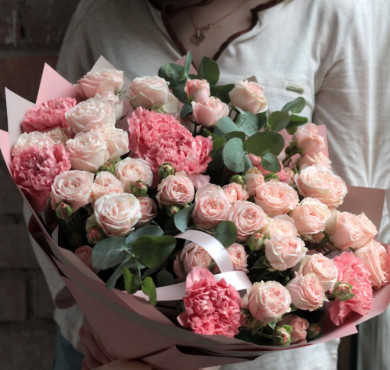 Букет с диантусами 