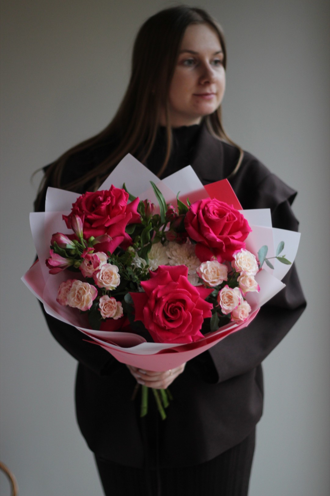 Букет с французскими розами 