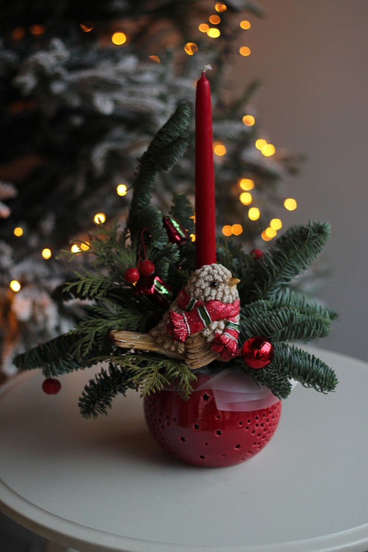 Композиция в керамическом кашпо 