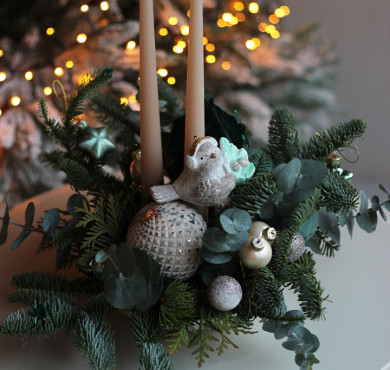 Композиция в керамическом кашпо 