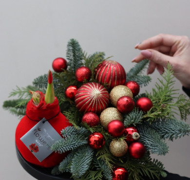 Композиция с амариллисом 