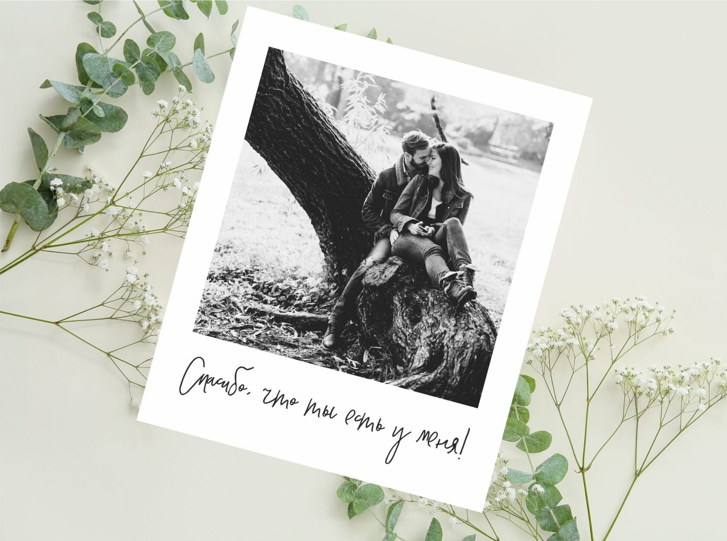 Открытка поларойд 