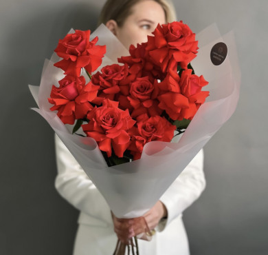 Букет из 9 французских роз Нина
