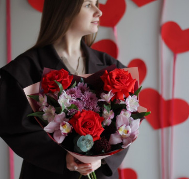 Букет с французскими розами 