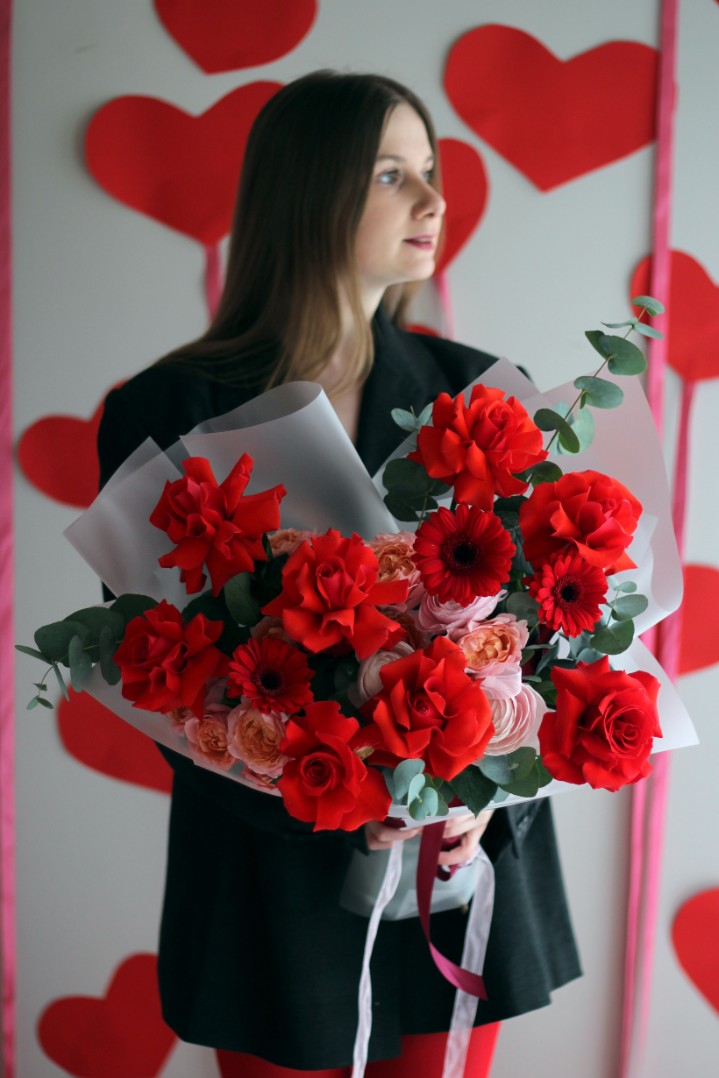 Букет с ранункулюсами 